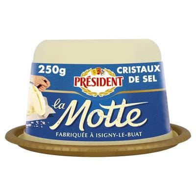 Président Motte de beurre aux cristaux de sel, 250g
