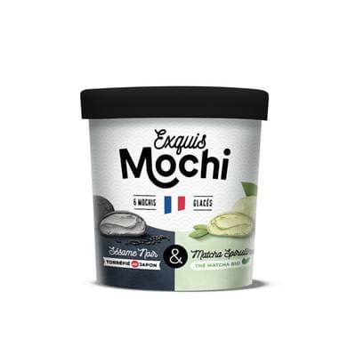 Exquis Mochi Mochis glacés sésame noir et matcha spiruline, 180g