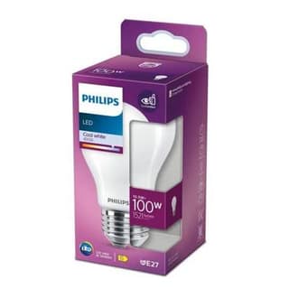 Philips Ampoule E27- 10,5W LED Classique Dépolie Blanc Froid, E27  100W