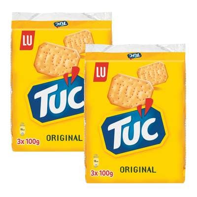 Tuc Crackers Salés Original, Lot de 2 - 3x100g