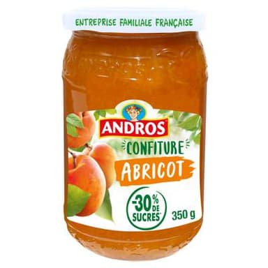Andros Confiture allégée d'abricot, 350g