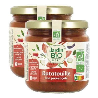 Jardin Bio Etic Ratatouille à la Provençale Bio, Lot de 2x400g