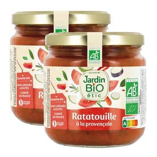 Jardin Bio Etic Ratatouille à la Provençale Bio en bocal, Lot de 2x400g