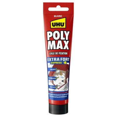 Uhu Tube de colle mastic extra fort blanc, 165g