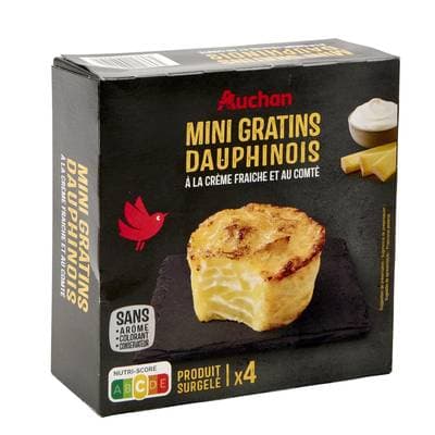 Auchan Mini gratin dauphinois crème fraîche et comté, 480g