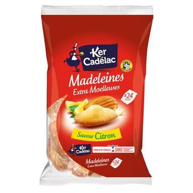 Ker Cadélac Madeleines extra Moelleuses au Citron, 600g