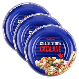 Auchan Salade catalane au thon, Lot de 3x250g
