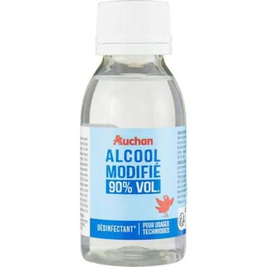 Auchan Alcool modifié 90°, 100ml