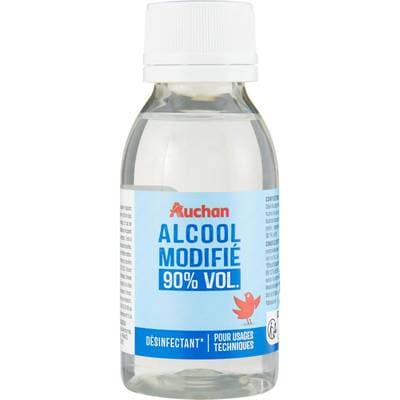 Auchan Alcool modifié 90°, 100ml