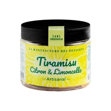 La manufacture des desserts Tiramisu Citron & Limoncello Artisanal, 90g