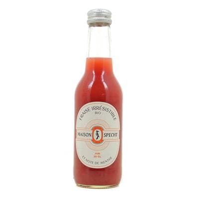 Maison Specht Jus Fraise Irrésistible et Note de Menthe, Bio, 25cl