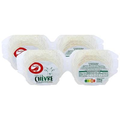 Auchan Crottin de chèvre, Lot de 2 - 2x60g