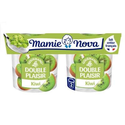 Mamie Nova Yaourt brassé et morceaux de kiwi, 2x140g