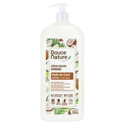Douce Nature Crème douche surgras huile de coco, 1L