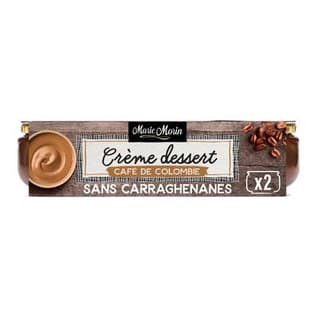Marie Morin Crème Dessert au Café de Colombie, 2x120g