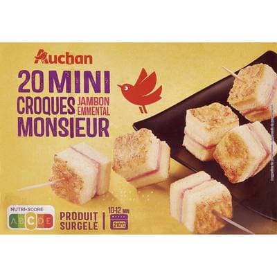 Auchan Mini croque monsieur jambon emmental, 240g