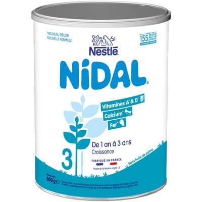 Nestlé - NIDAL Lait de Croissance 3ème âge en poudre Bébé Dès 12 mois, 800g