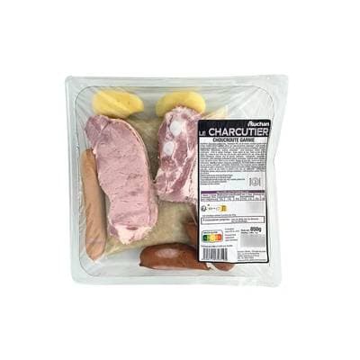 Auchan Le Charcutier Choucroute garnie, 2 Parts - 850g