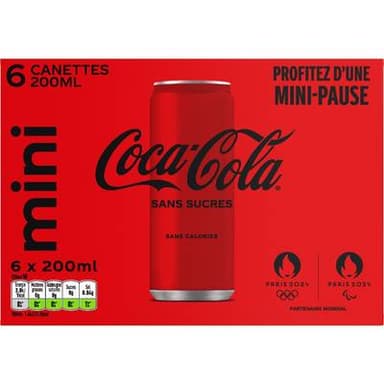 Coca-Cola Sans sucres, 6x20cl