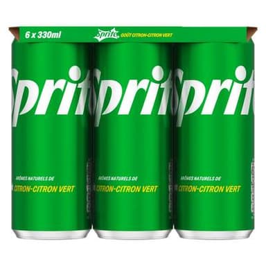 Sprite Boisson gazeuse aromatisée citron citron vert, 6x33cl