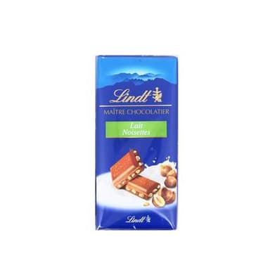 Lindt Chocolat au lait aux noisettes Maitre Chocolatier, 100g