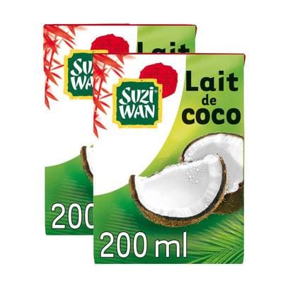 Suzi Wan Lait de coco, Lot de 2x20cl