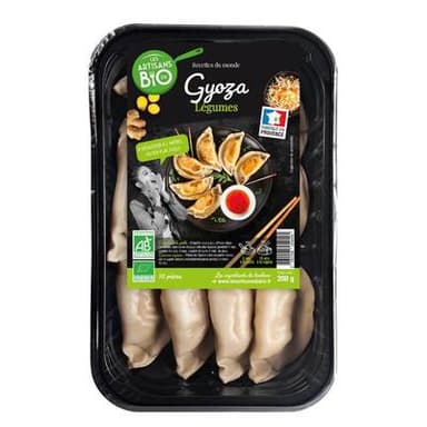 Les Artisans Du Bio Gyoza aux Légumes, 10 pièces - 200g