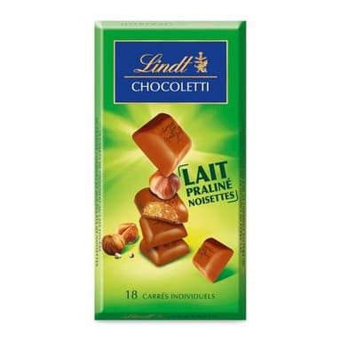 Lindt Chocoletti lait praliné noisettes, 100g