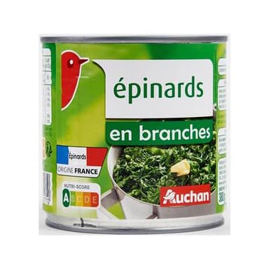 Auchan Epinards en branches, 265g