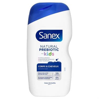 Sanex Gel douche Enfant Corps et Cheveux Natural Prebiotic, 425ml