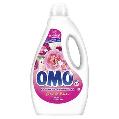 Omo Lessive liquide Rose & Lilas Blanc, 1,764L
