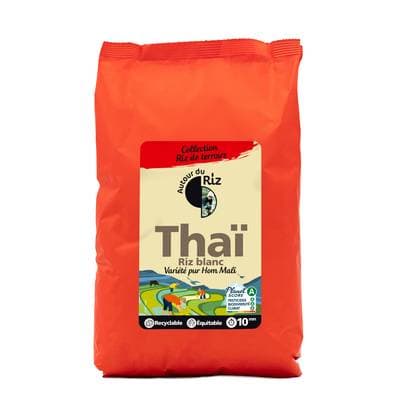 Autour Du Riz Riz thaï blanc Bio cuisson 10 minutes, 2kg