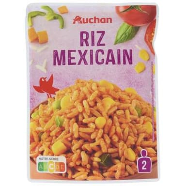 Auchan Riz Mexicain Cuisson Express Micro-Ondes, 250g