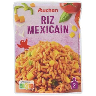 Auchan Riz Mexicain Cuisson Express Micro-Ondes, 250g
