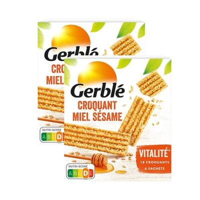 Gerblé Vitalité 18 Croquants miel Sésame, Lot de 2x150g