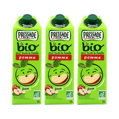 Pressade Nectar de pomme bio, Lot de 3x1,5L