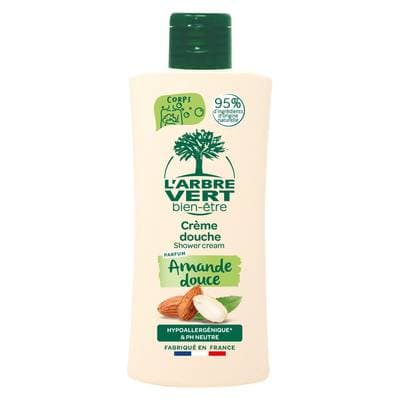 L'Arbre Vert Bien-Etre Crème douche hypoallergénique ph neutre amande douce, 100ml