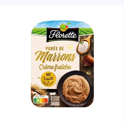 Florette Purée de Marrons Pointe de Crème Fraiche, 2x180g
