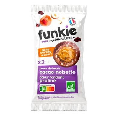 Funkie Coeur de Boule Cacao Noisettes Coeur Praliné Bio, 36g