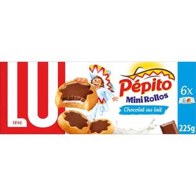 Pépito Biscuits mini rollos chocolat au lait, 230g