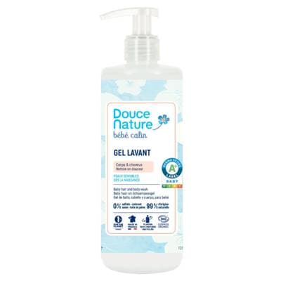 Douce Nature Gel Lavant BéBé Corps et cheveux Cosmébio, 400ml