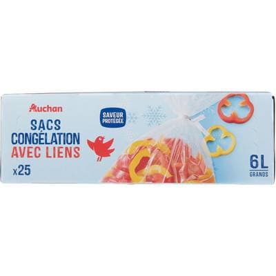 Sac de congélation lien 6L, 25 pièces