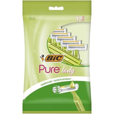 Bic Rasoirs jetables 3 lames aloe vera femme, 12 rasoirs jetables