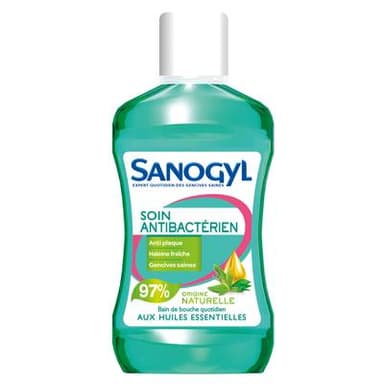 Sanogyl Bain de bouche Soin Antibactérien au Ginseng et Peppermint, 500ml