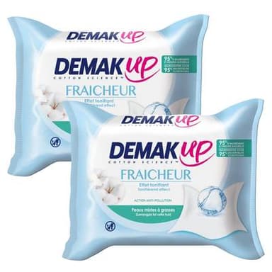 Demak Up Lingettes sensation à l'eau démaquillante, Lot de 2x25 lingettes