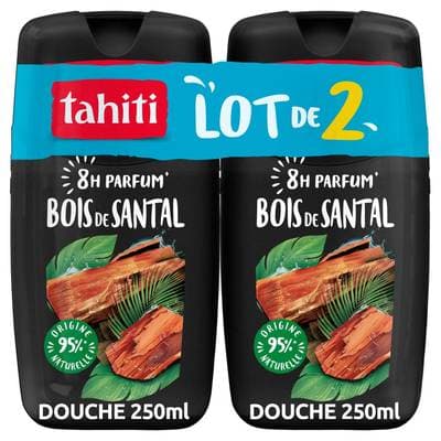 Tahiti Douche bois de santal, 2x250ml
