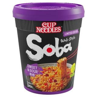 Nissin Nouilles instantanées Aigre douce - sweet and sour vegan en cup, 85g