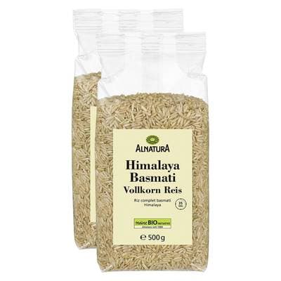 Alnatura Riz complet Basmati bio, Lot de 2x500g