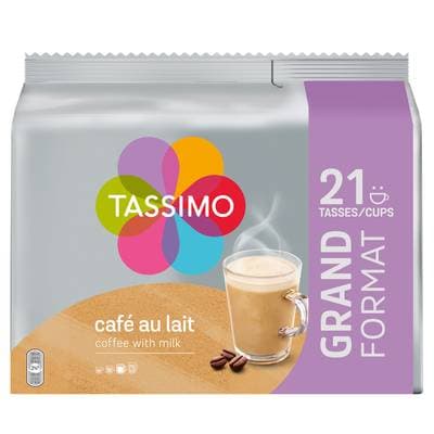 Tassimo Café dosettes café au lait, 21 dosettes