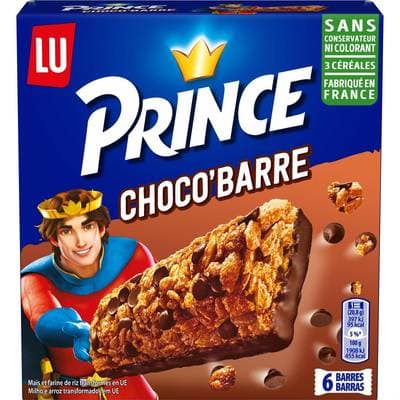 Prince Choco barres, 6 barres - 125g